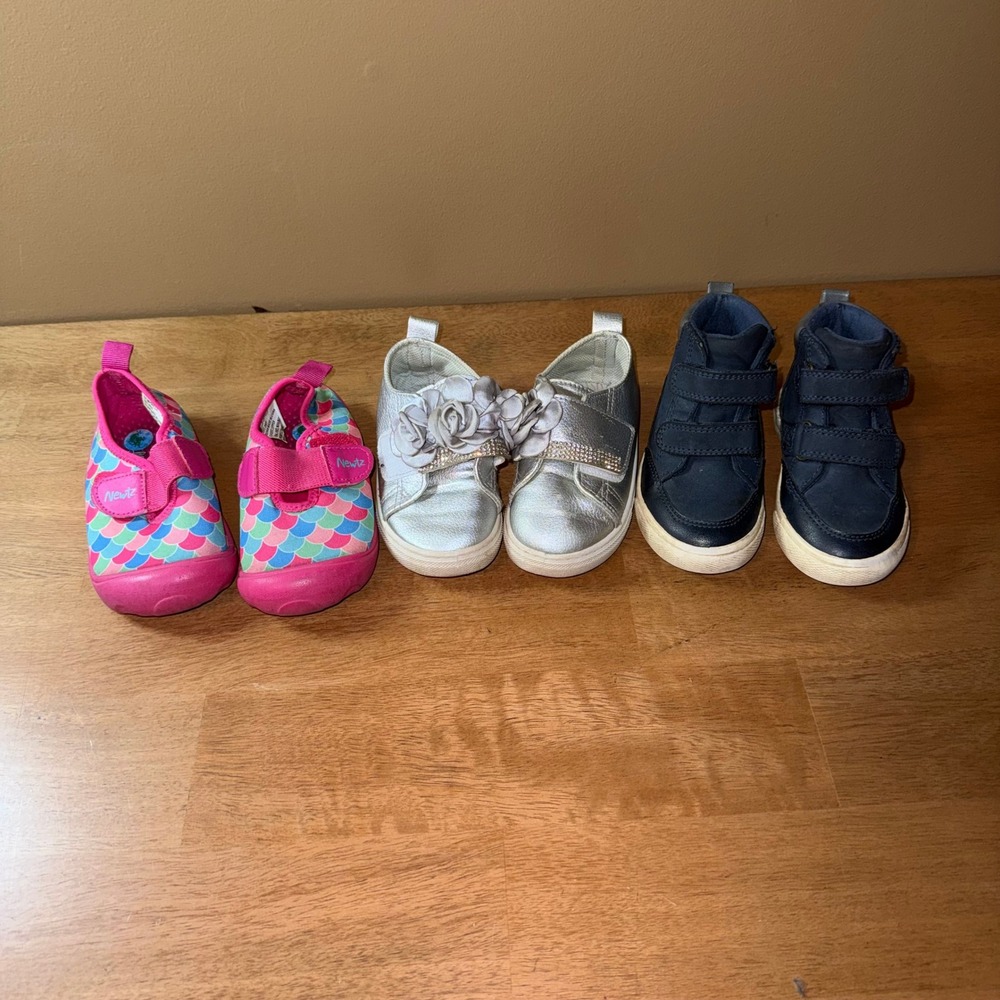 Toddler Shoe Bundle Cat & Jack Ositos Newtz Size 6 7 8 Water Sneakers Dressy